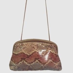 ROBERT BESTIEN Snakeskin Leather Crossbody Purse